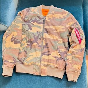Alpha Industries Reversible Camo Aviator Bomber Jacket